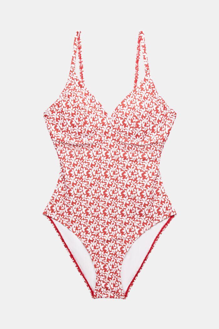 Printed Swimsuit, DARK RED, detail image number 5