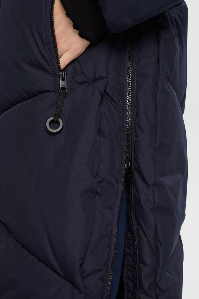 Hooded Quilted Puffer Coat, NAVY, detail image number 2