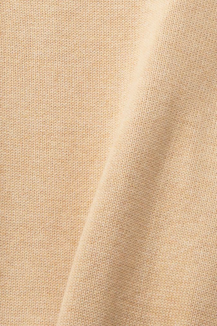 V-neck sustainable cotton cardigan, BEIGE, detail image number 5