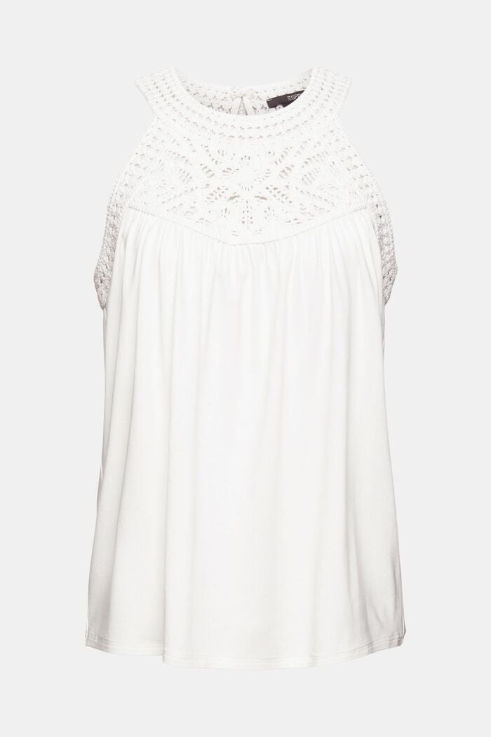 Top with crocheted lace