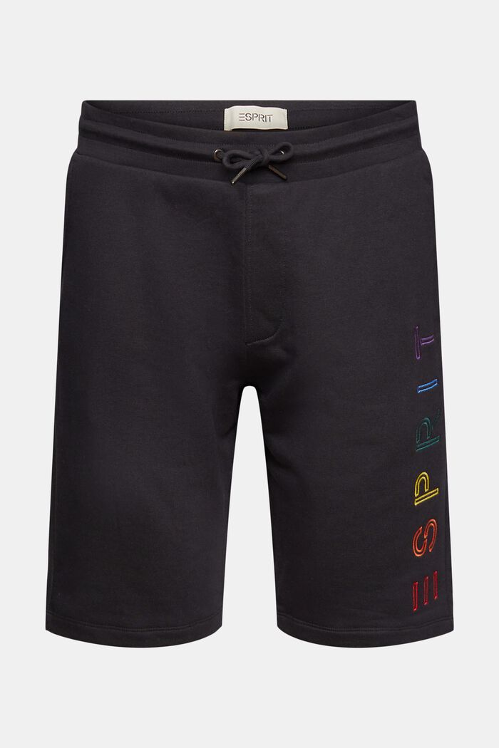 Blended cotton sweat shorts, BLACK, detail image number 6