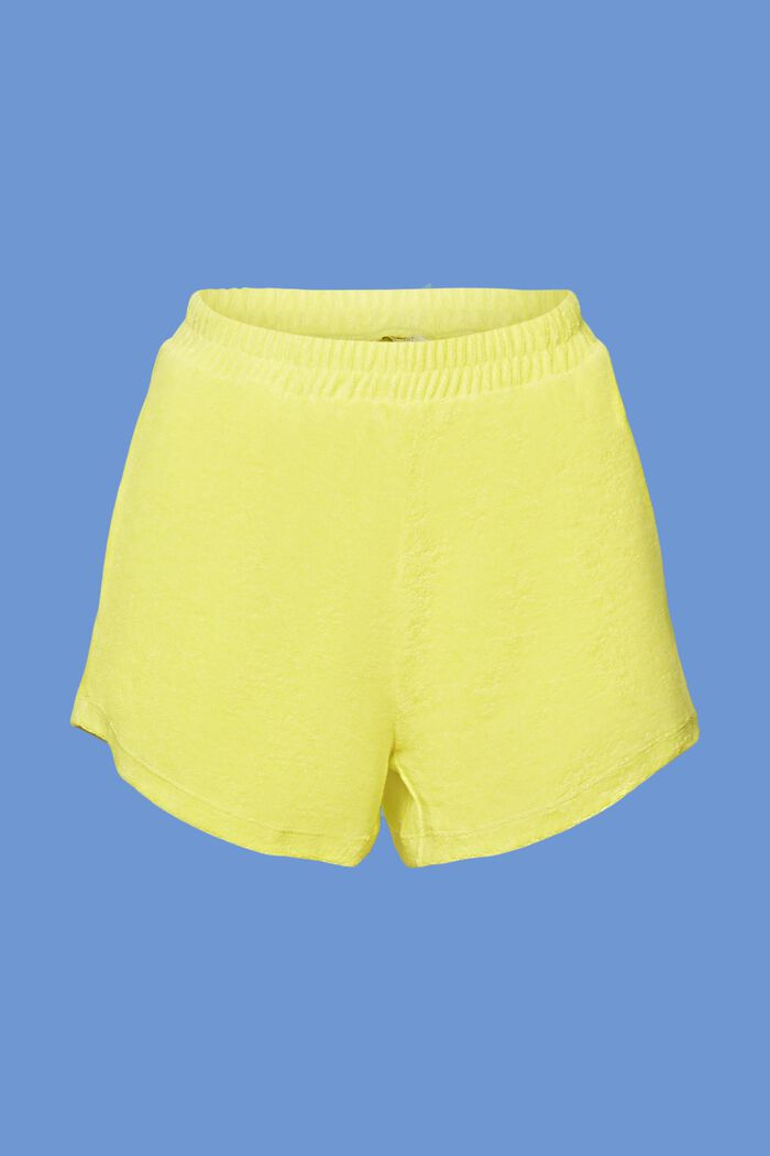 Recycled: terry beach shorts, LIME YELLOW, detail image number 6