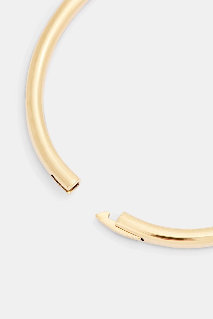 Bangle with clip fastener, stainless steel, GOLD, detail image number 1