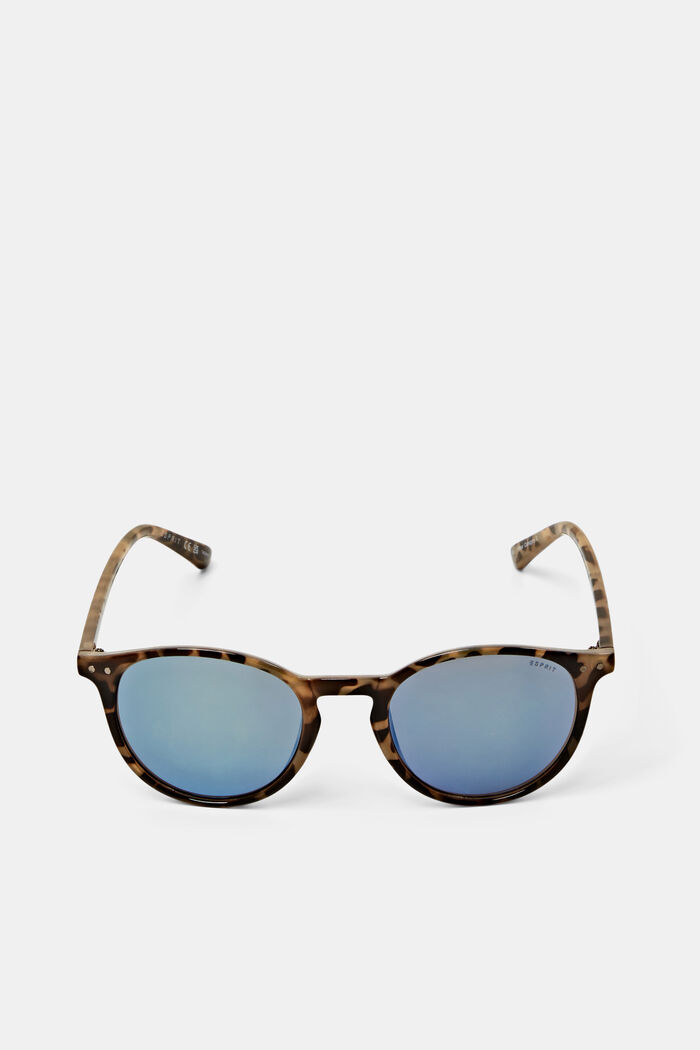 Unisex sunglasses with mirrored lenses, BROWN, detail image number 0