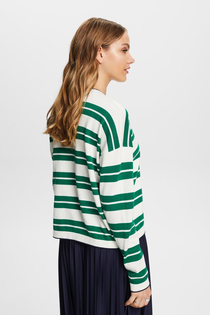 Oversized jumper, 100% cotton, NEW DARK GREEN, detail image number 3
