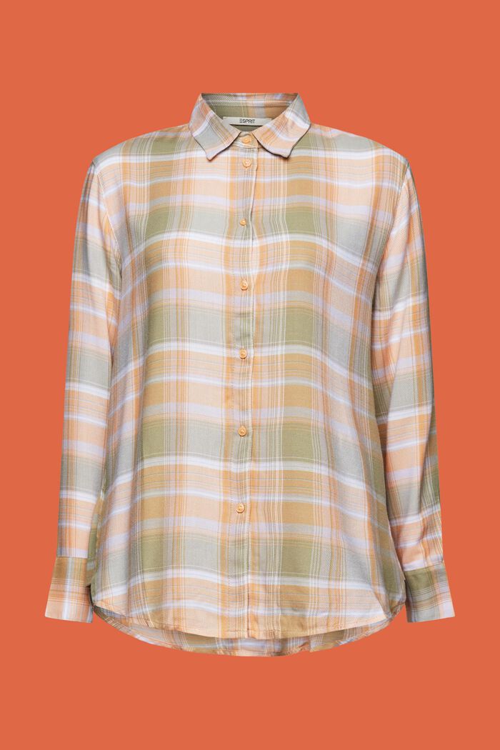 Checked blouse, PEACH, detail image number 7