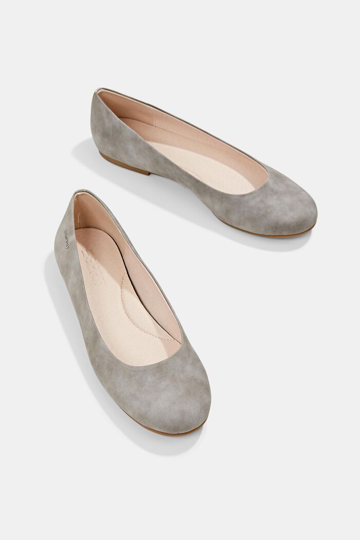 Faux leather ballerinas, GREY, detail image number 6