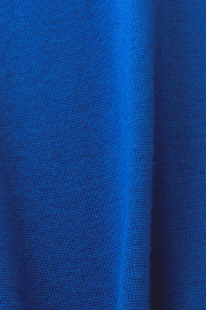 Wool Polo Sweater, BRIGHT BLUE, detail image number 5