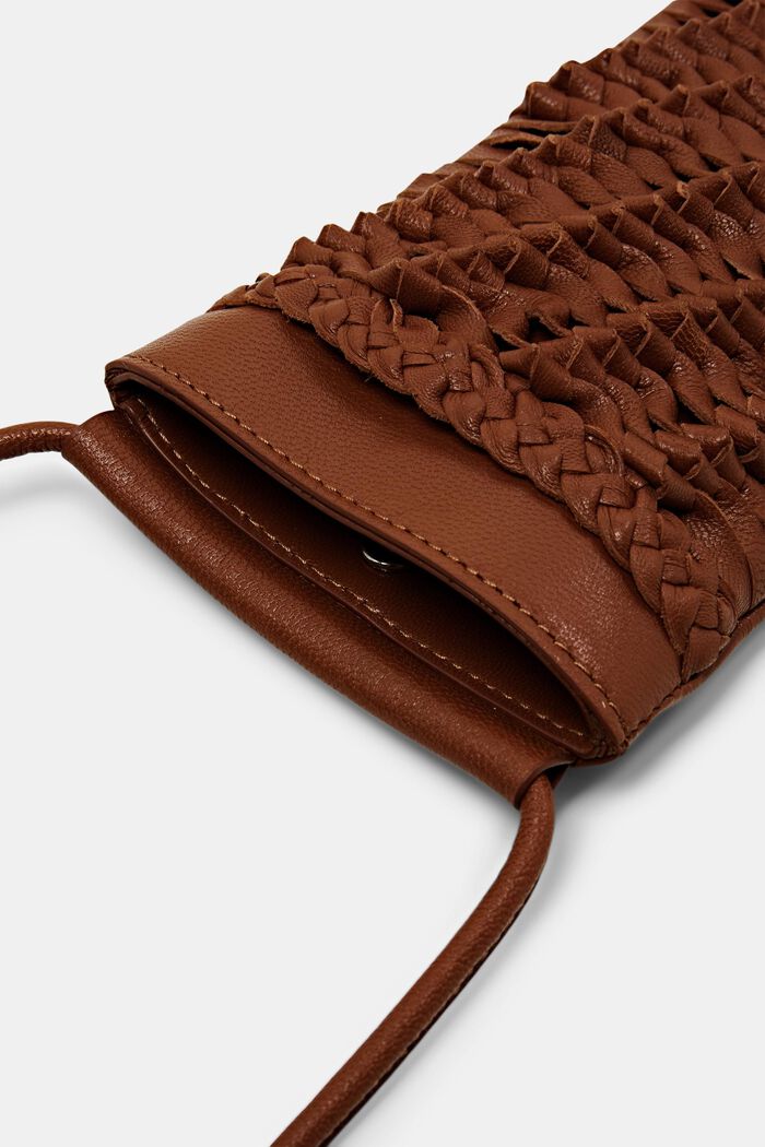 Payton leather phone sleeve, RUST BROWN, detail image number 1