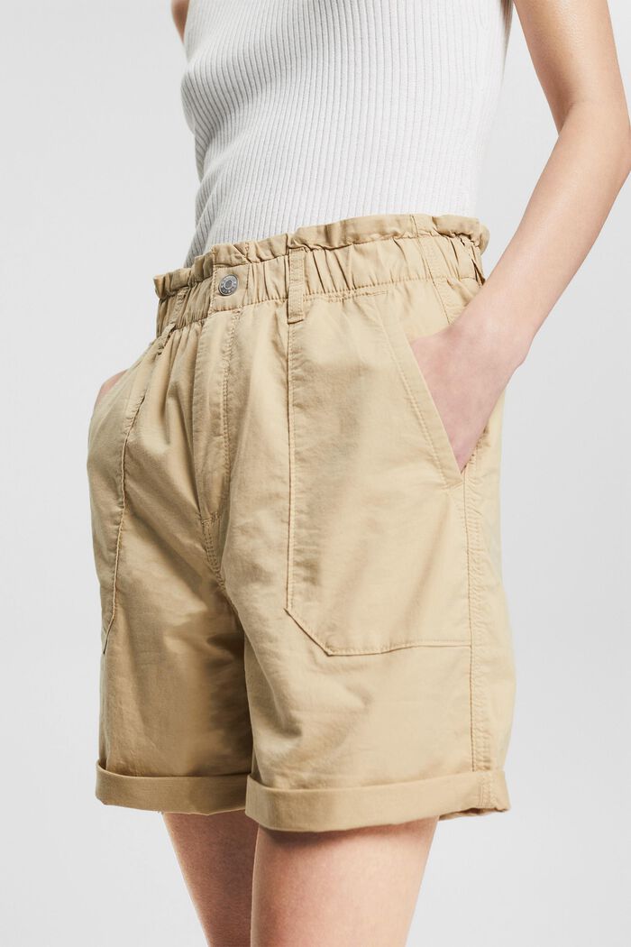 Lightweight shorts with elasticated waistband, SAND, detail image number 4