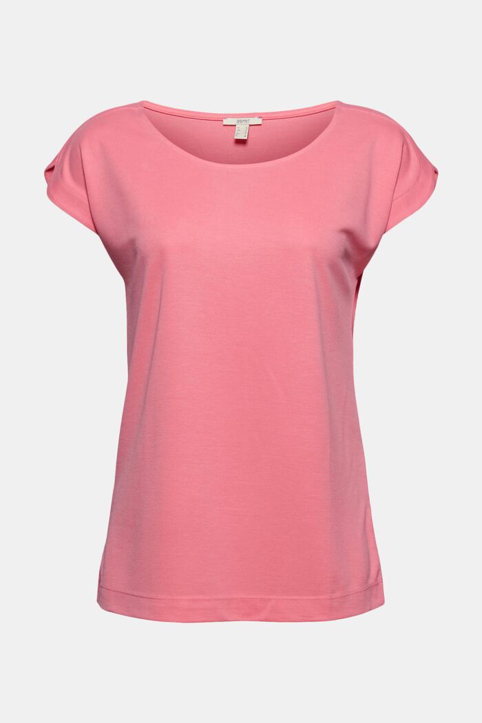 Flowing T-shirt in blended modal, CORAL, detail image number 6