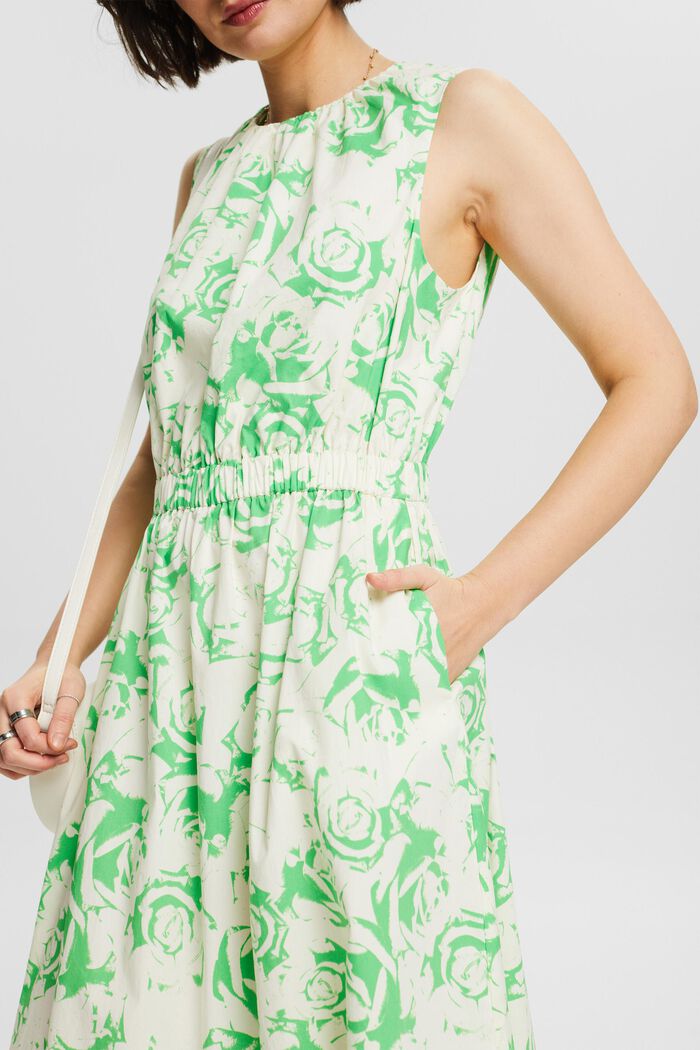 Printed A-Line Dress, CITRUS GREEN, detail image number 3