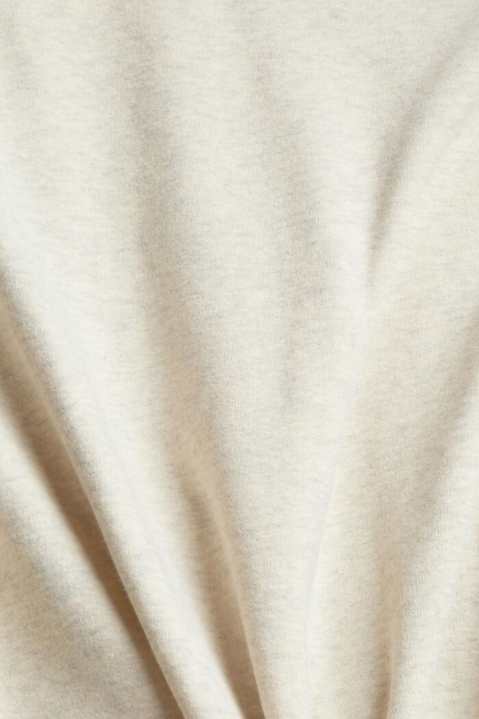 Melange sweatshirt with a drawstring, OFF WHITE, detail image number 4