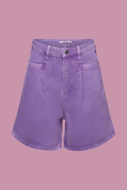 High-rise shorts with linen