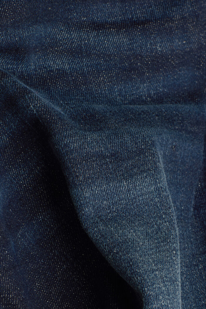 Stretch jeans containing organic cotton, BLUE DARK WASHED, overview