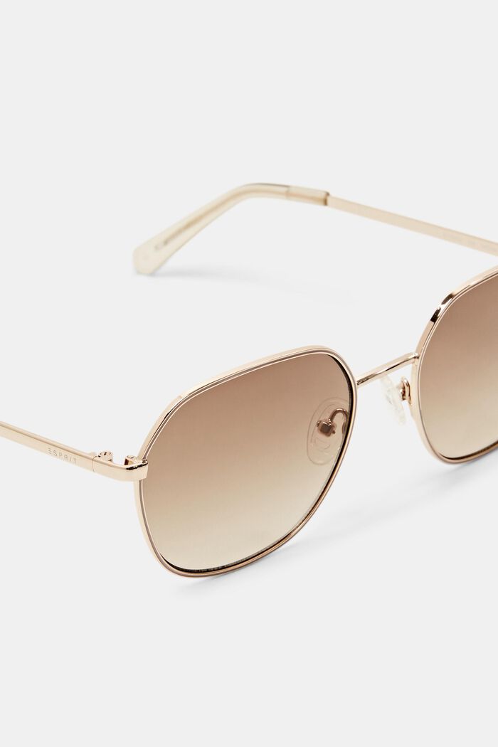 Unisex Metal Frame Sunglasses, GOLD, detail image number 2