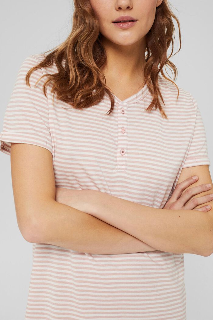 Jersey nightshirt, organic cotton blend, OLD PINK, detail image number 0