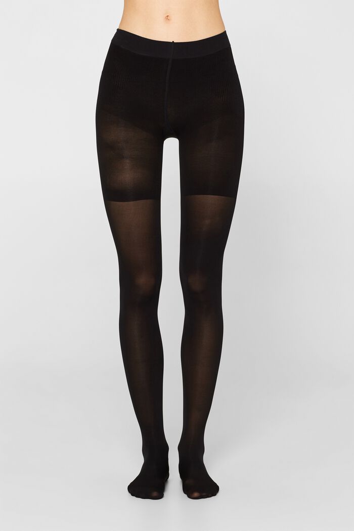 Opaque tights with a shaping effect, 40 denier, BLACK, detail image number 1
