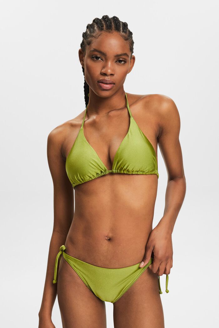 Padded Triangle Bikini Top, LEAF GREEN, detail image number 0