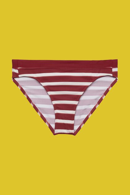 Striped mini bikini bottoms