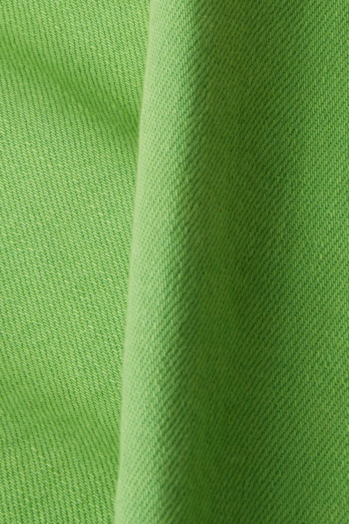 Cropped frayed hem trousers, GREEN, detail image number 6