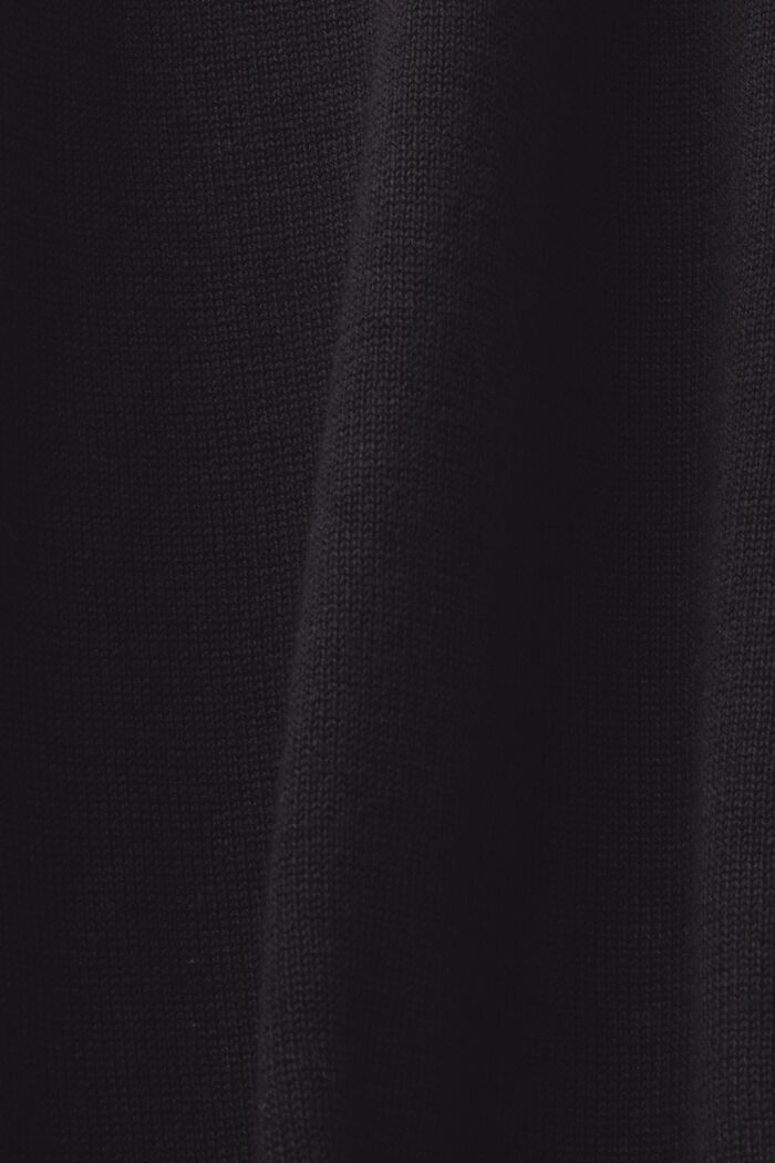 Knit jumper with a polo collar, TENCEL™, BLACK, detail image number 5