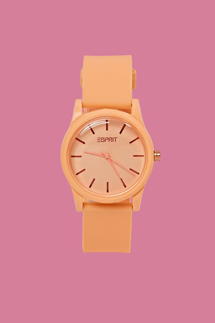 Coloured watch with rubber band, ORANGE, detail image number 0