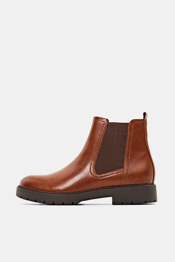 Faux leather Chelsea boots with a zip, CARAMEL, detail image number 0