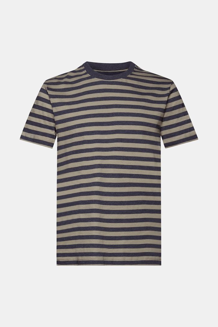 Striped Cotton Jersey T-Shirt, NAVY, detail image number 6