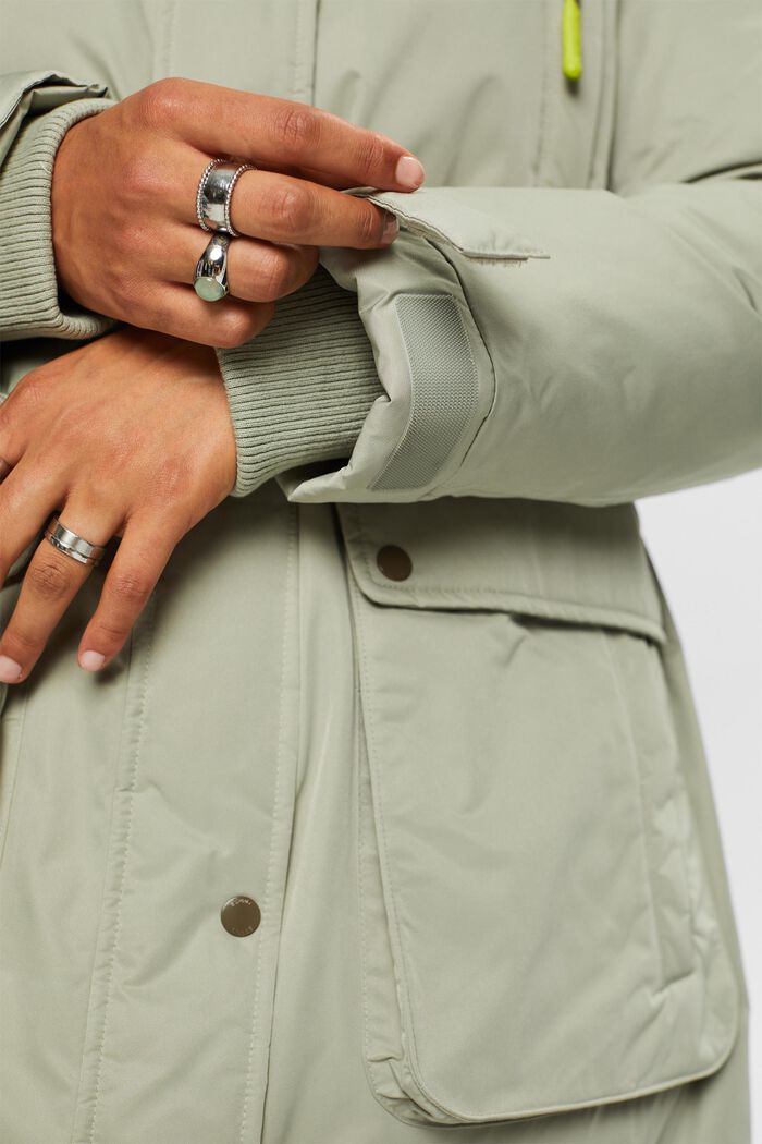 Padded Parka Coat, DUSTY GREEN, detail image number 2