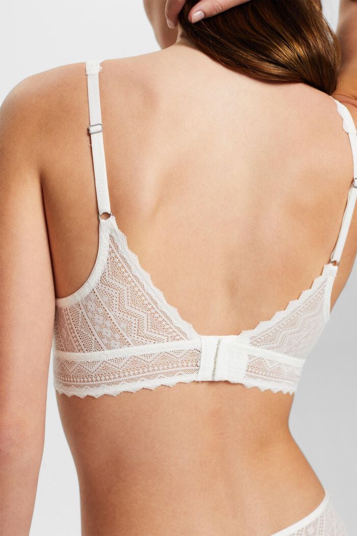 Push-Up Graphic Lace Bra, OFF WHITE, detail image number 3