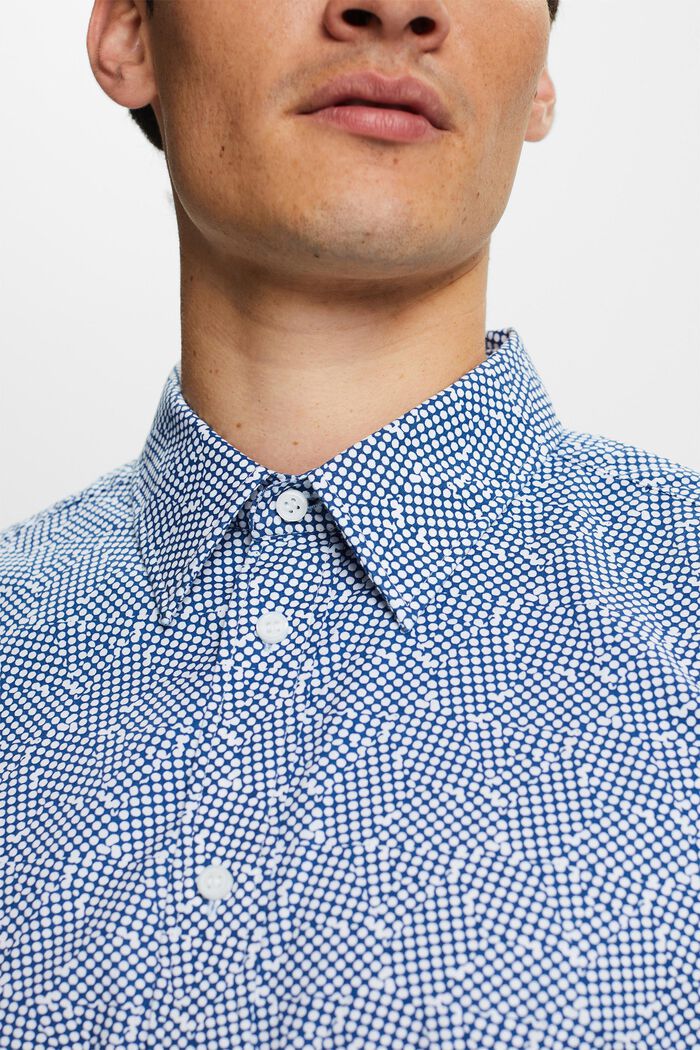 Patterned shirt, 100% cotton, WHITE, detail image number 2