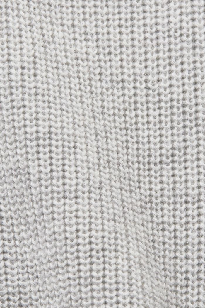 Wool Blend Rib-Knit Vest, LIGHT GREY, detail image number 5
