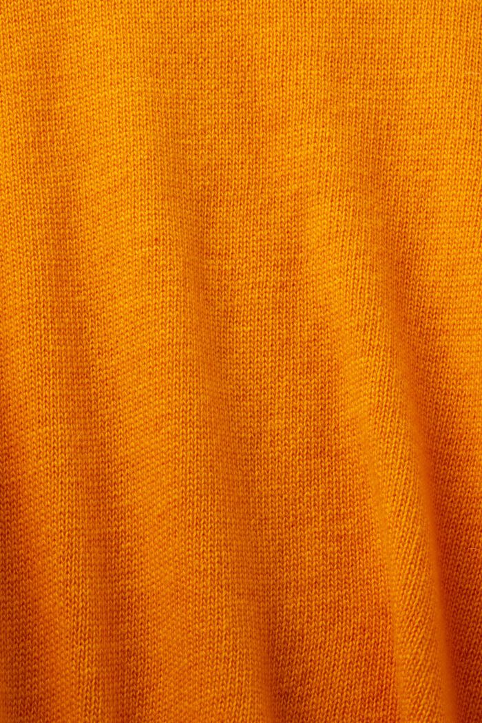 Wool-Blend Mockneck Sweater, GOLDEN ORANGE, detail image number 6