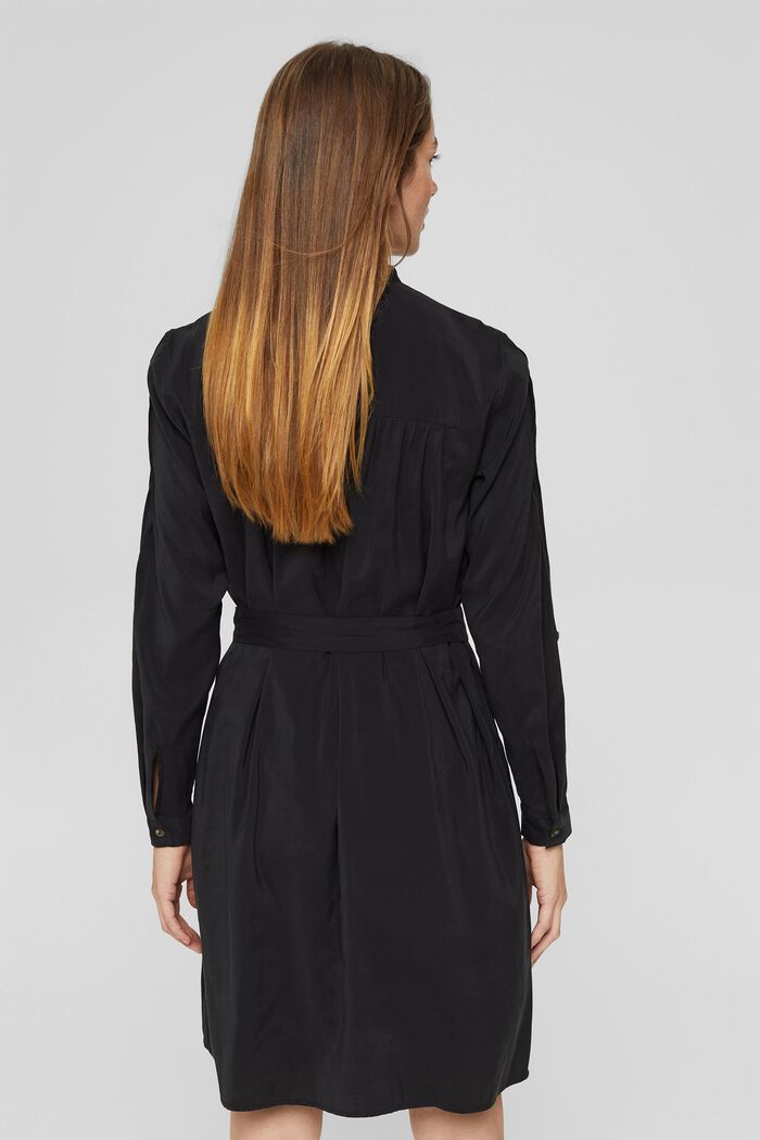Shirt dress with LENZING™ ECOVERO™, BLACK, detail image number 2