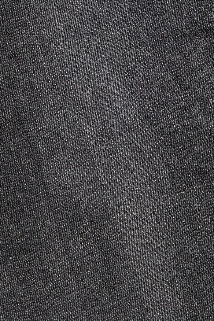 Midi-length denim skirt, organic cotton, GREY DARK WASHED, detail image number 4