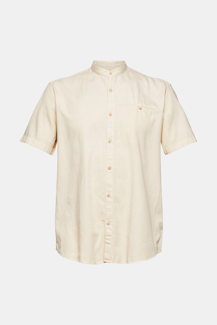 Shirt with a band collar in a TENCEL™ blend