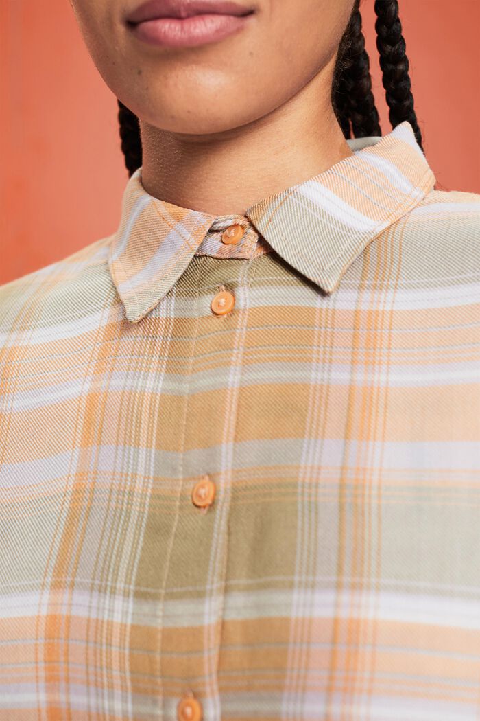 Checked blouse, PEACH, detail image number 3