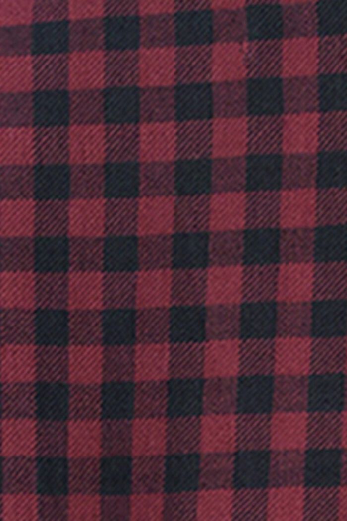 MATERNITY Checked Flannel Nursing Dress, PLUM RED, detail image number 4