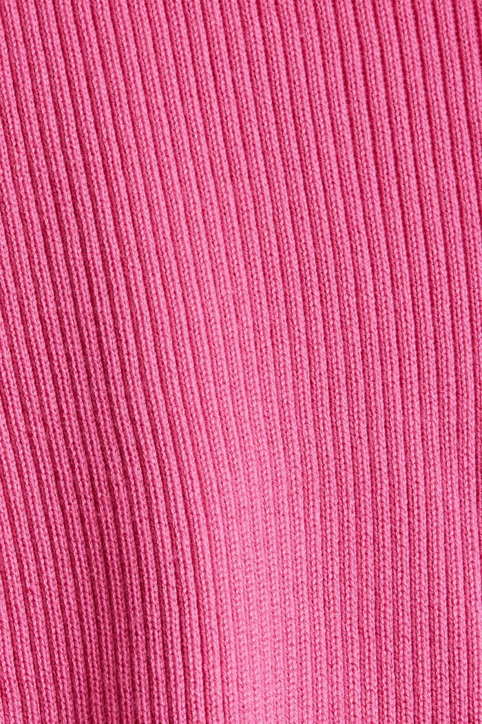 Ribbed short sleeve jumper, organic cotton, PINK, detail image number 6