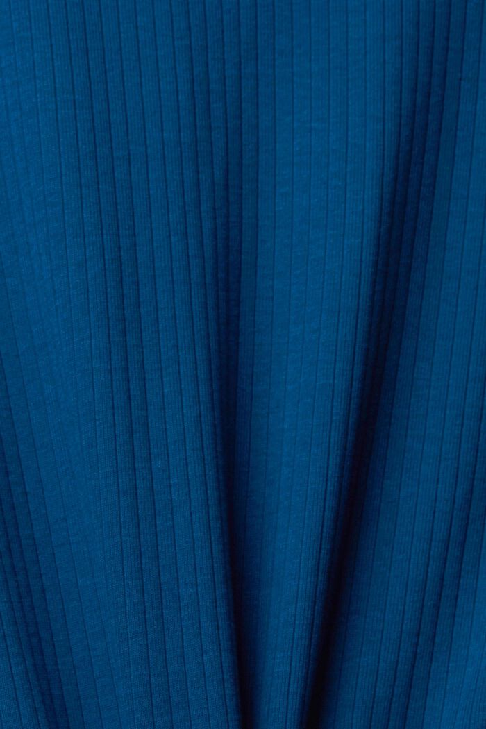 Cropped, roll neck long-sleeved top, PETROL BLUE, detail image number 5