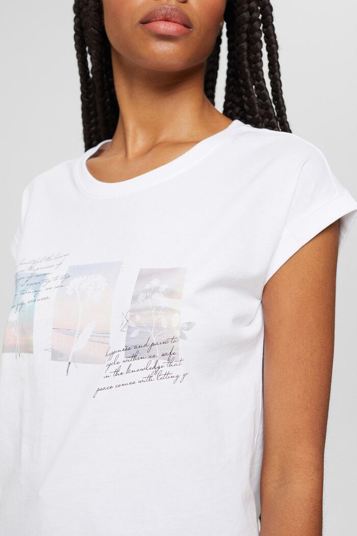 T-shirt with an artistic print, WHITE, detail image number 2