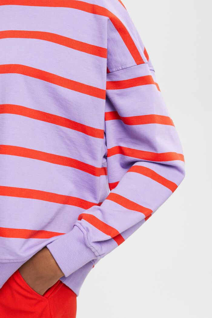 Striped sweatshirt, LILAC, detail image number 0