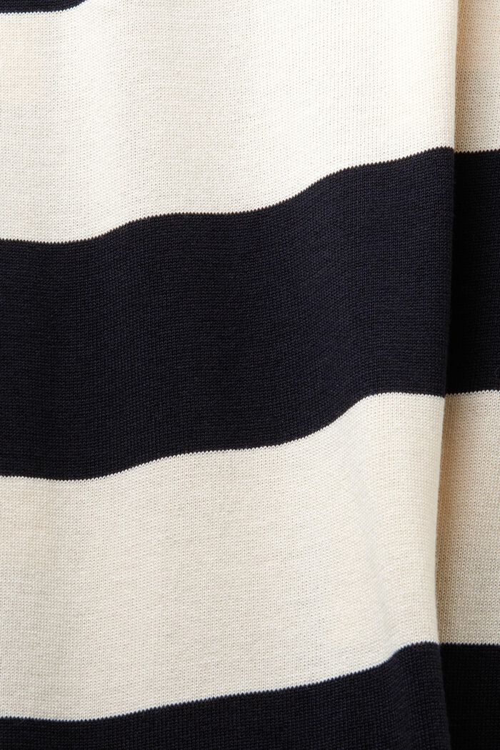 Striped Midi Sweater Cardigan, CREAM BEIGE, detail image number 4
