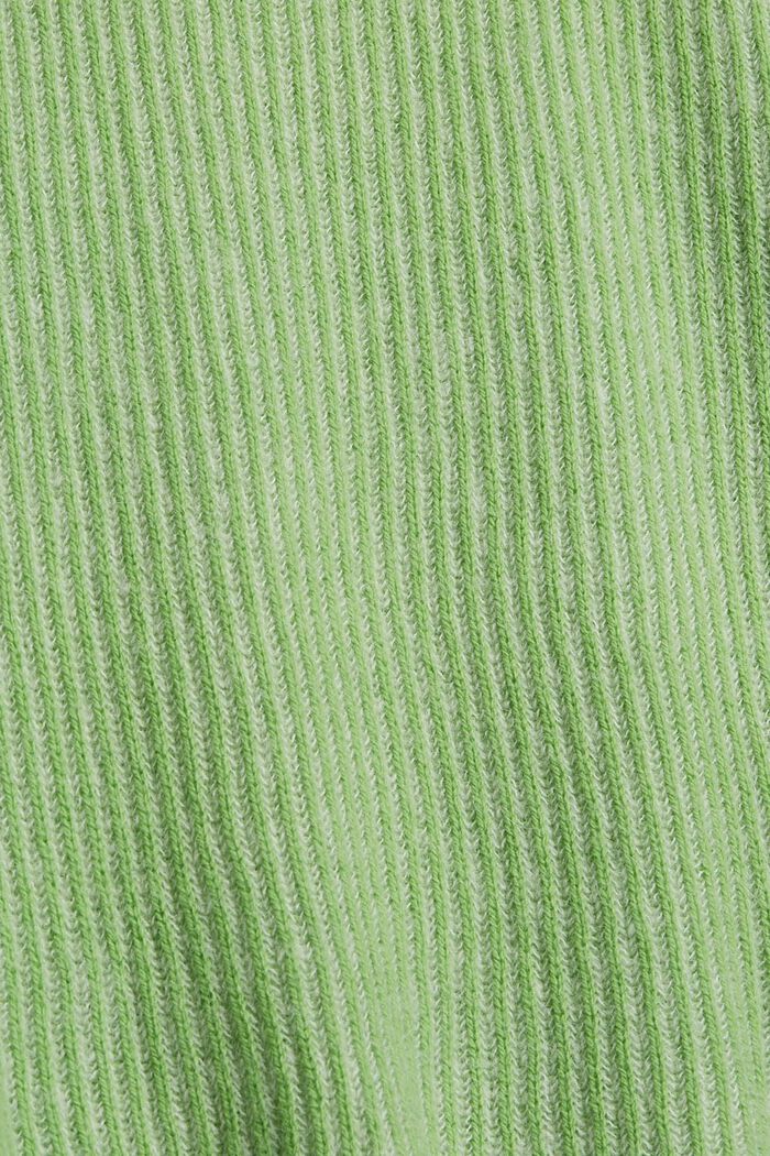 Rib knit jumper made of blended wool containing alpaca, GREEN, detail image number 4