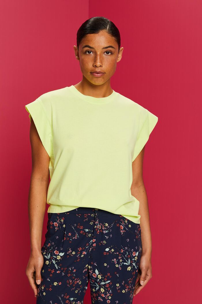 Batwing Short-Sleeve T-Shirt, LIME YELLOW, detail image number 0