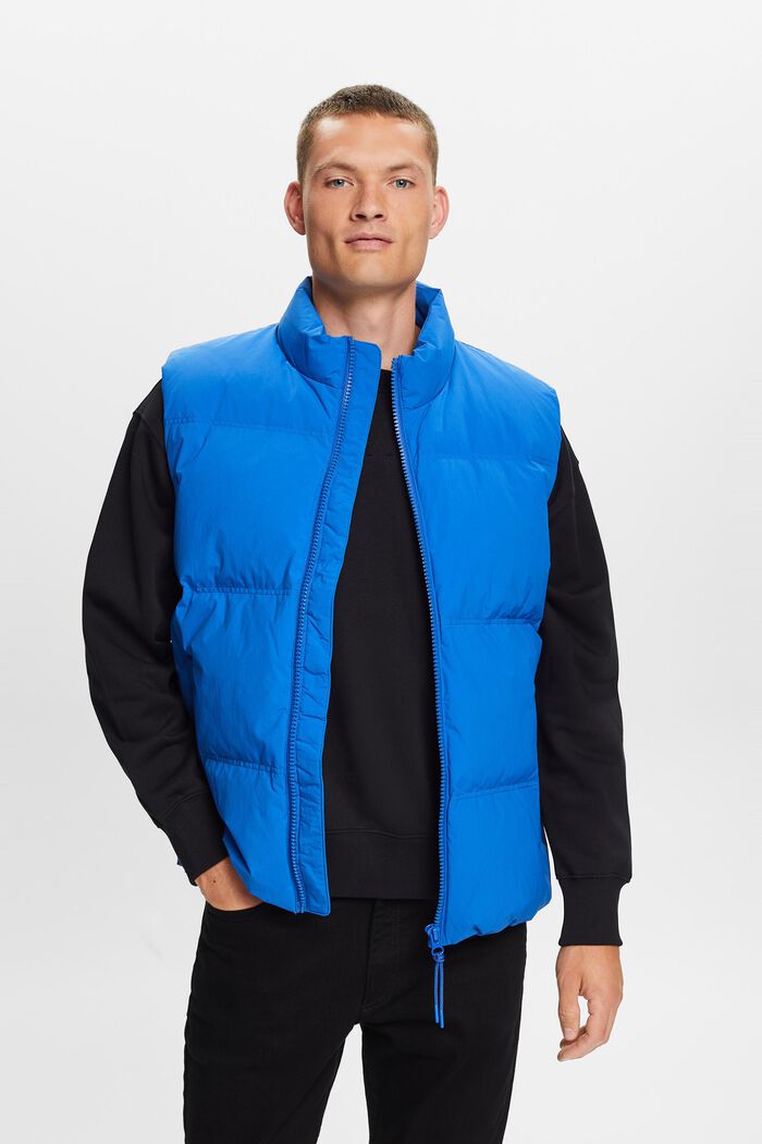 Quilted Puffer Vest, BRIGHT BLUE, detail image number 0