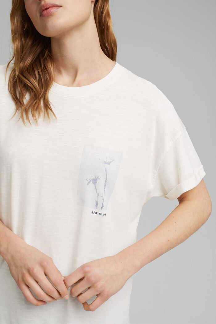 T-shirt made of organic cotton and TENCEL™/modal, NEW OFF WHITE, detail image number 2