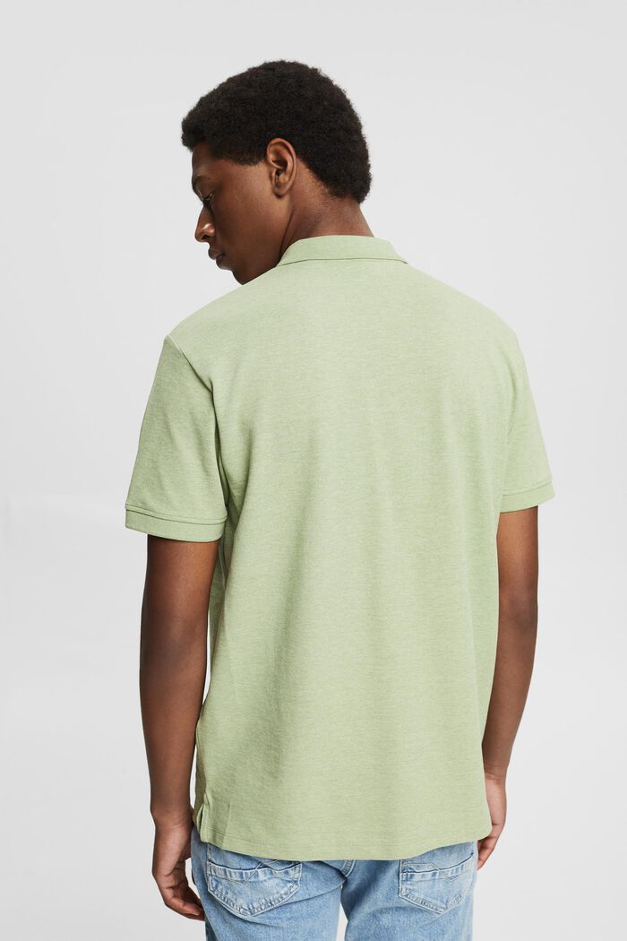 Polo shirt in an organic cotton blend, LEAF GREEN, detail image number 3