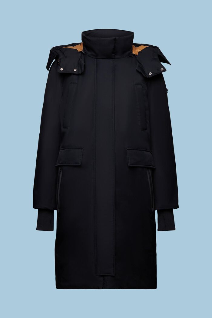 Padded Parka Coat, BLACK, detail image number 5